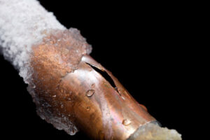image of frozen pipe